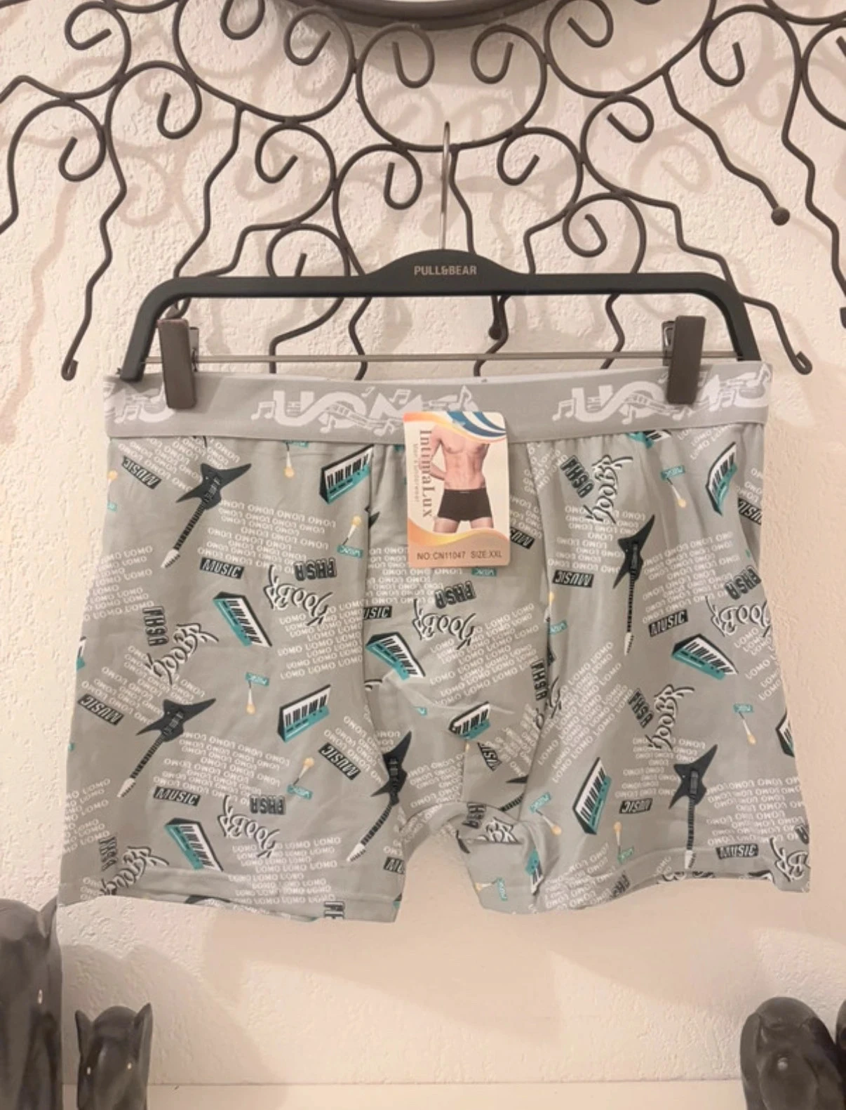Boxer hombre IntimaLux Nuevo - Motivo Música - Gris - Talla XXL – photo 2